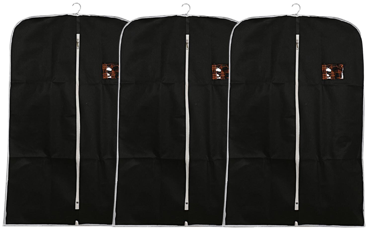 

Kuber Industries 3 pcs Non Woven Coat Blazer Cover (Black) CTHH10105