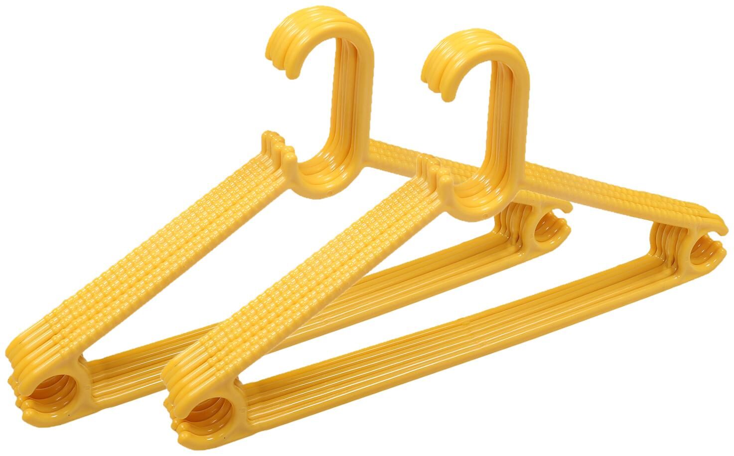 

Kuber Industries Plastic 12 pcs Hanger Set for wardrobe (Yellow) CTHH11016