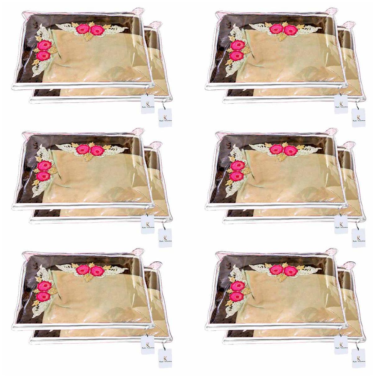 

Kuber Industries Non Woven Single Packing Saree Cover 12 pcs Set (White) CTHH11675