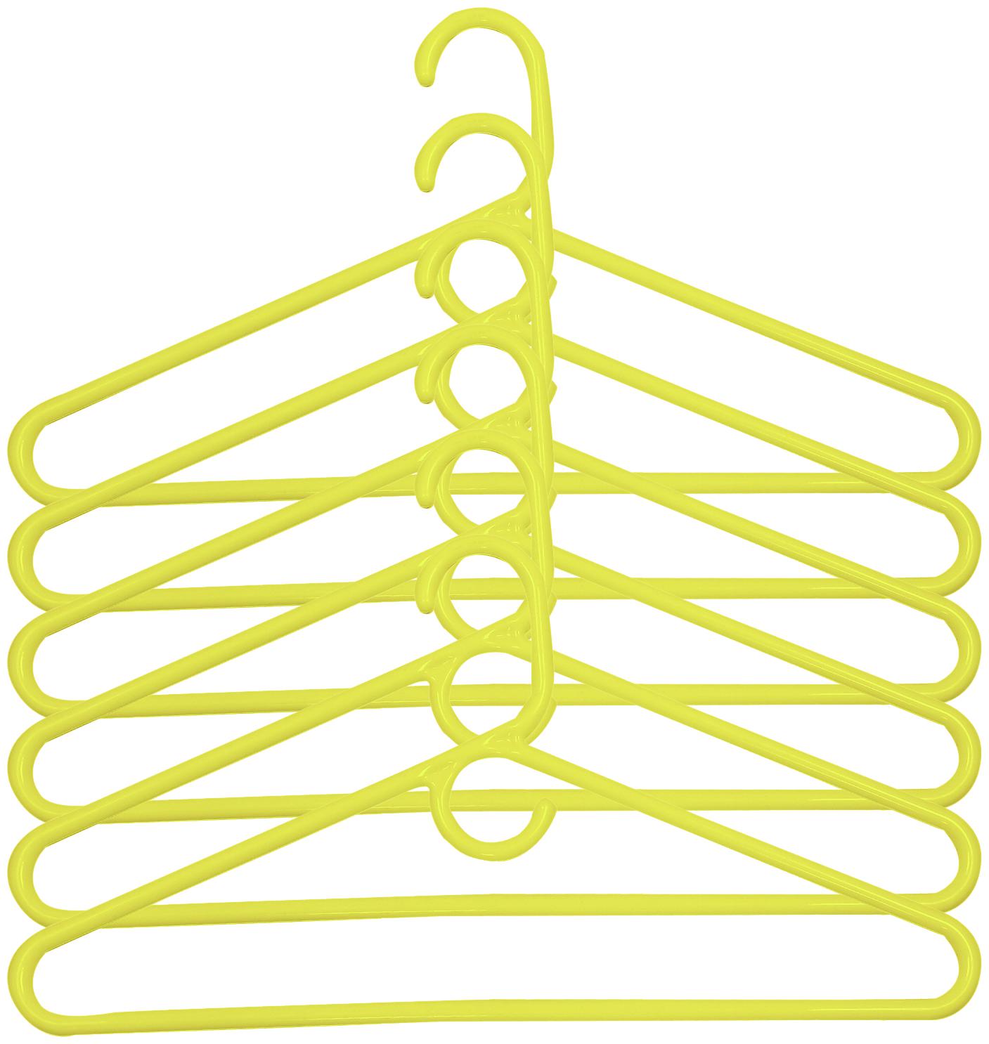 

Kuber Industries Plastic 6 pcs Hanger Set for Wardrobe (Green)- CTHH12971