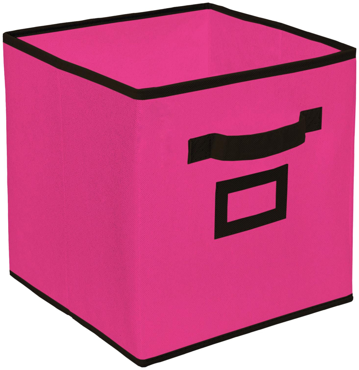 

Kuber Industries Non Woven Small Foldable Storage Organiser Cubes Boxes (Pink) - CTHH16860