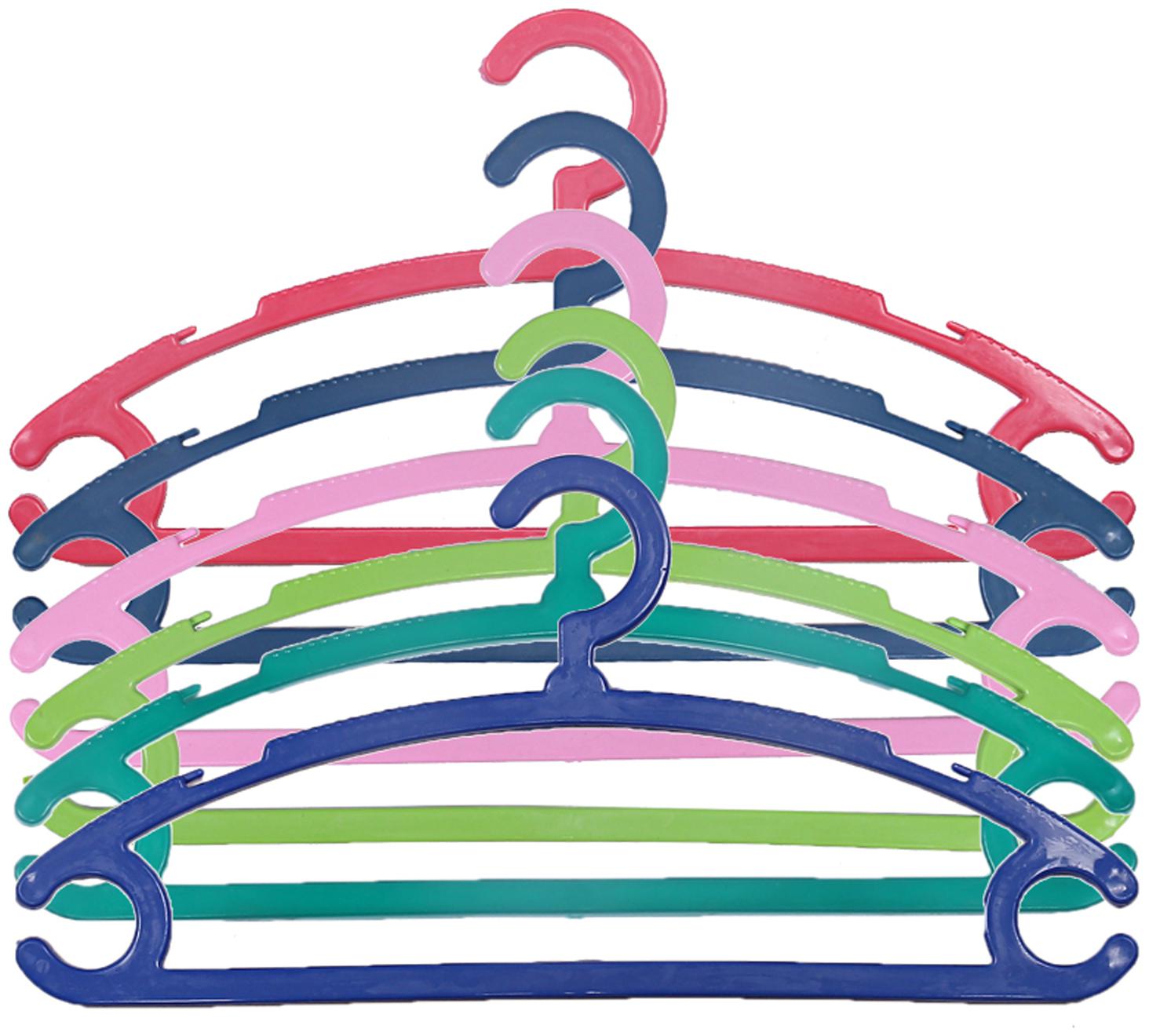 

Kuber Industries Plastic 6 pcs Hanger Set for wardrobe (Multi) CTHH10907