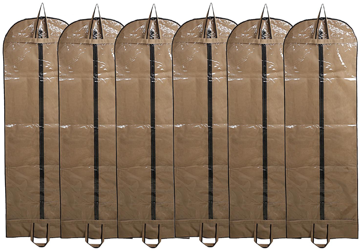 

Kuber Industries Non Woven 6 pcs Long Suit Sherwani Cover (Brown) - CTHH10837