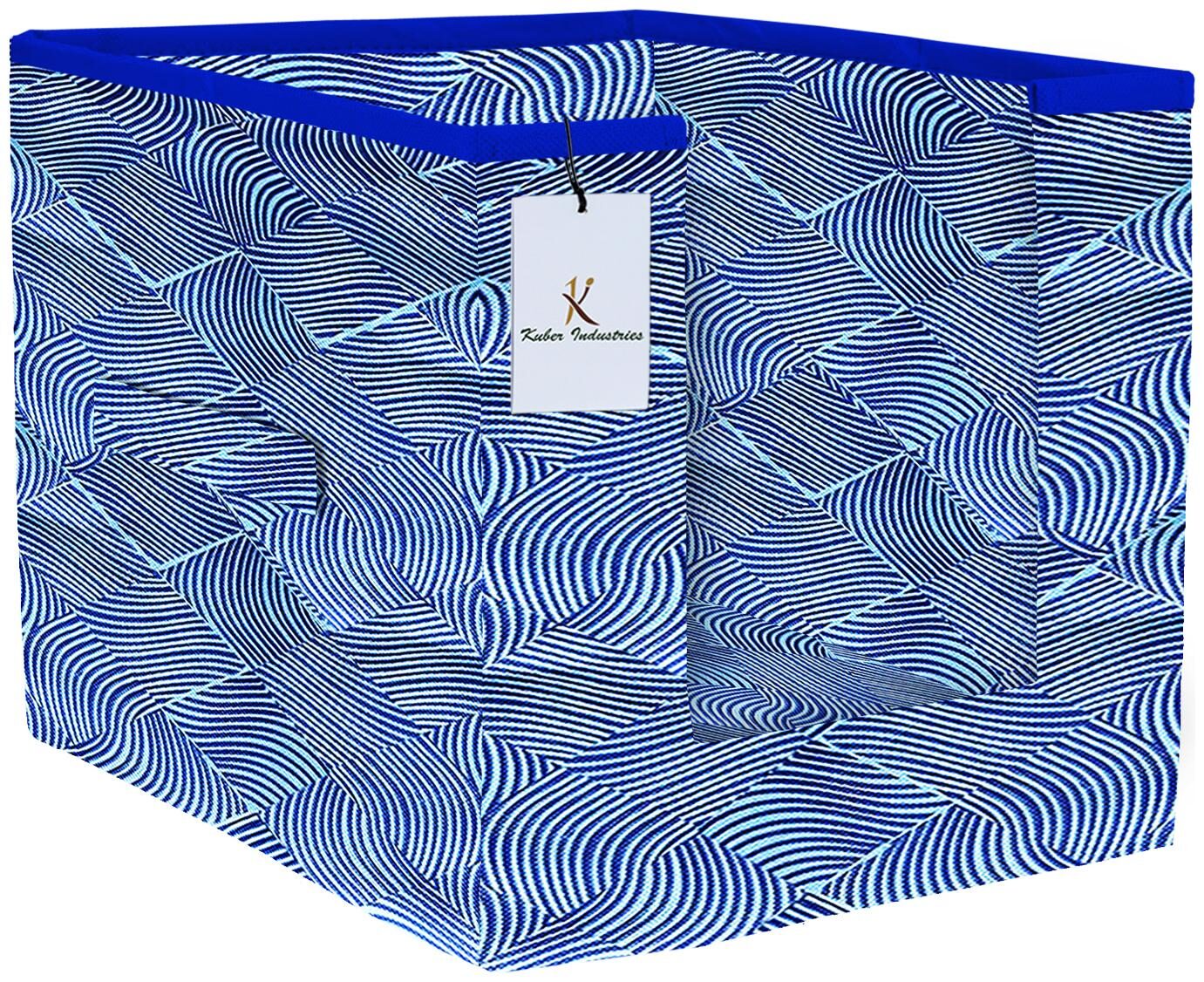 

Kuber Industries Laheriya Printed Non Woven Shirt Stacker Wardrobe Organizer Set (Blue) - CTHH16818