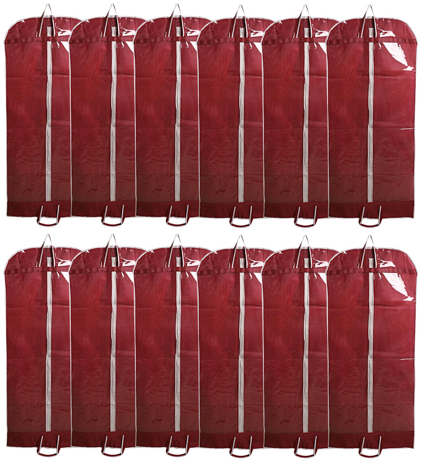 

Kuber Industries Non Woven 12 pcs Long Suit Sherwani Cover (Maroon) - CTHH10825