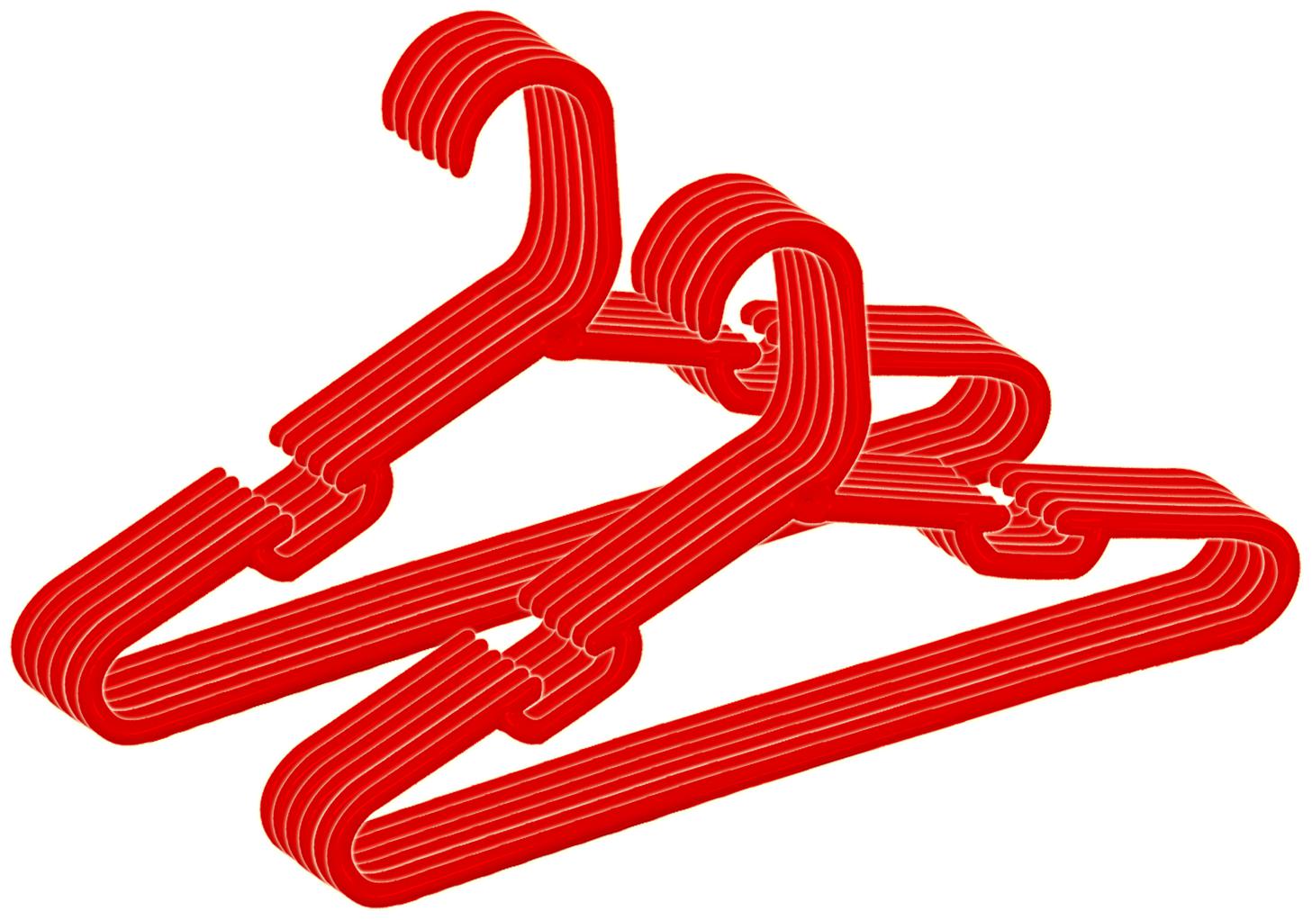

Kuber Industries Plastic 12 pcs Baby Hanger Set for Wardrobe (Red)- CTHH22428