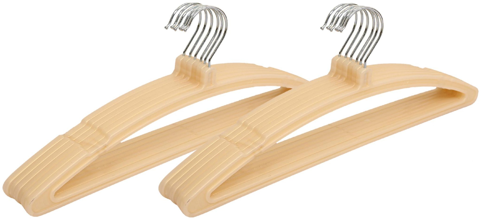 

Kuber Industries Plastic Hanger For Suit Cloth Set of 12 pcs Golden CTHH19423