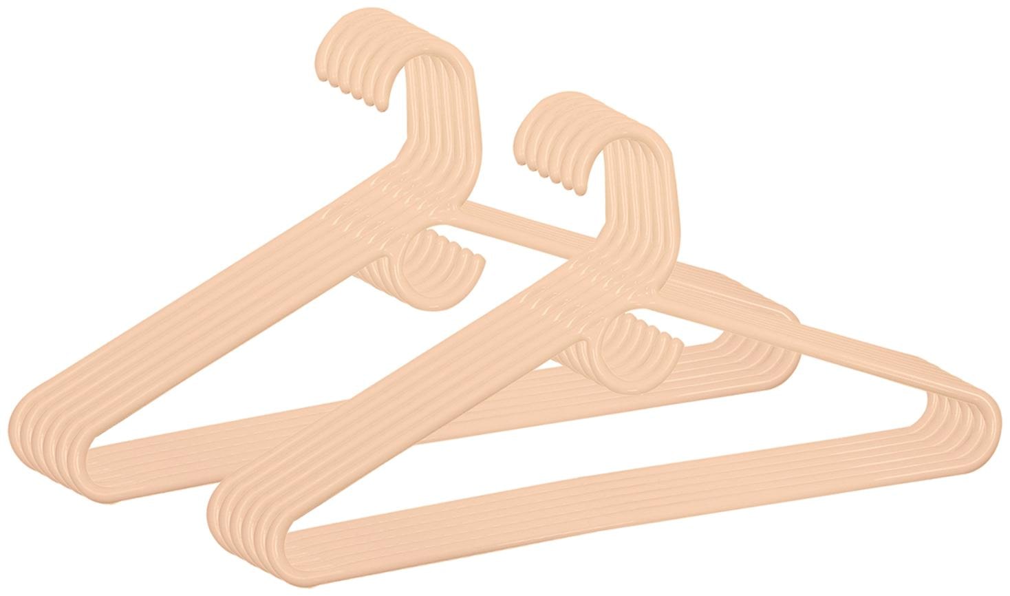 

Kuber Industries Plastic 12 pcs Hanger Set for Wardrobe (Brown)- CTHH22387