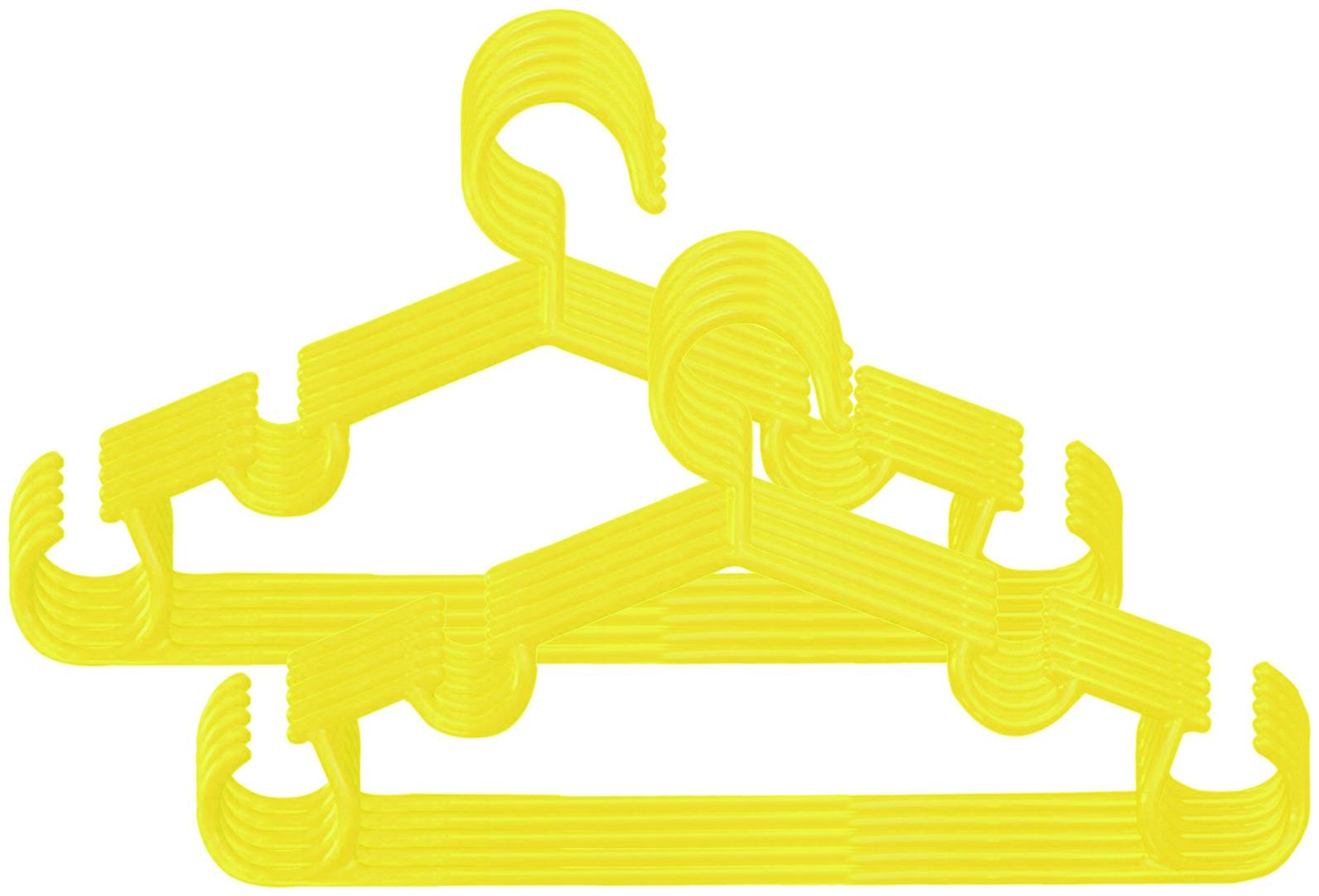 

Kuber Industries Plastic 10 pcs Baby Hanger Set for Wardrobe (Yellow) - CTHH18526
