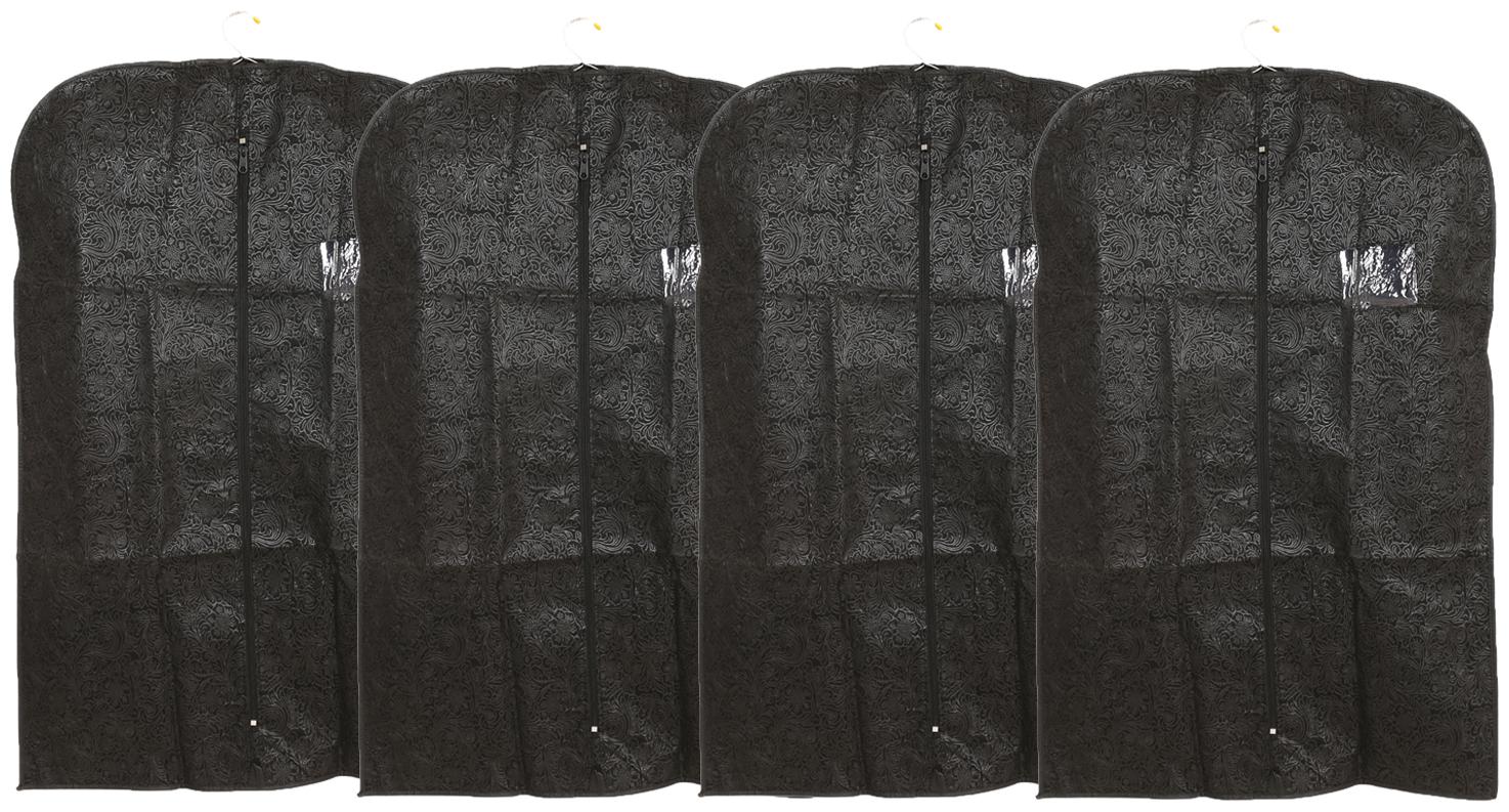 

Kuber Industries 4 pcs Non-Woven Men s Coat Blazer Cover (Black)- CTHH10418