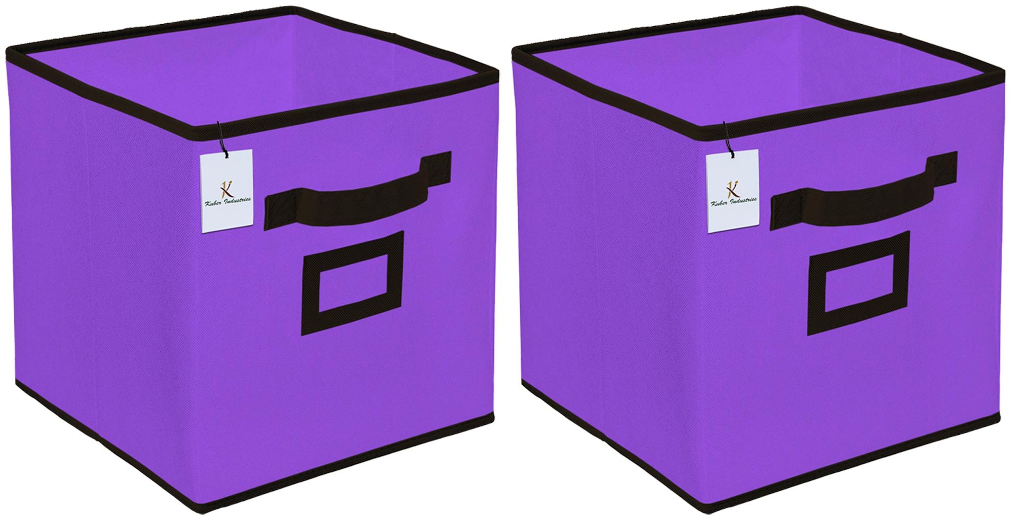 

Kuber Industries Non Woven 2 pcs Small Foldable Storage Organiser Cubes Boxes (Purple) - CTHH16871