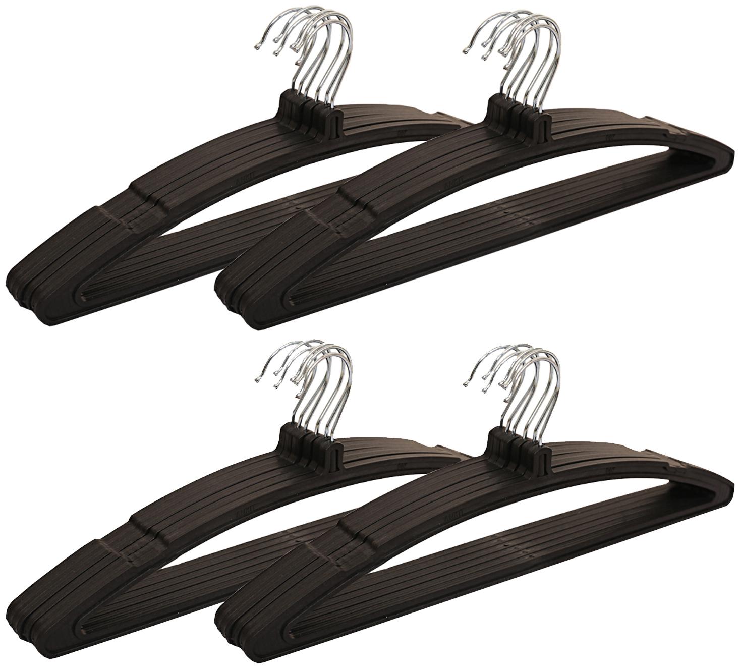 

Kuber Industries Plastic Hanger For Suit Cloth Set of 24 pcs Black CTHH19417