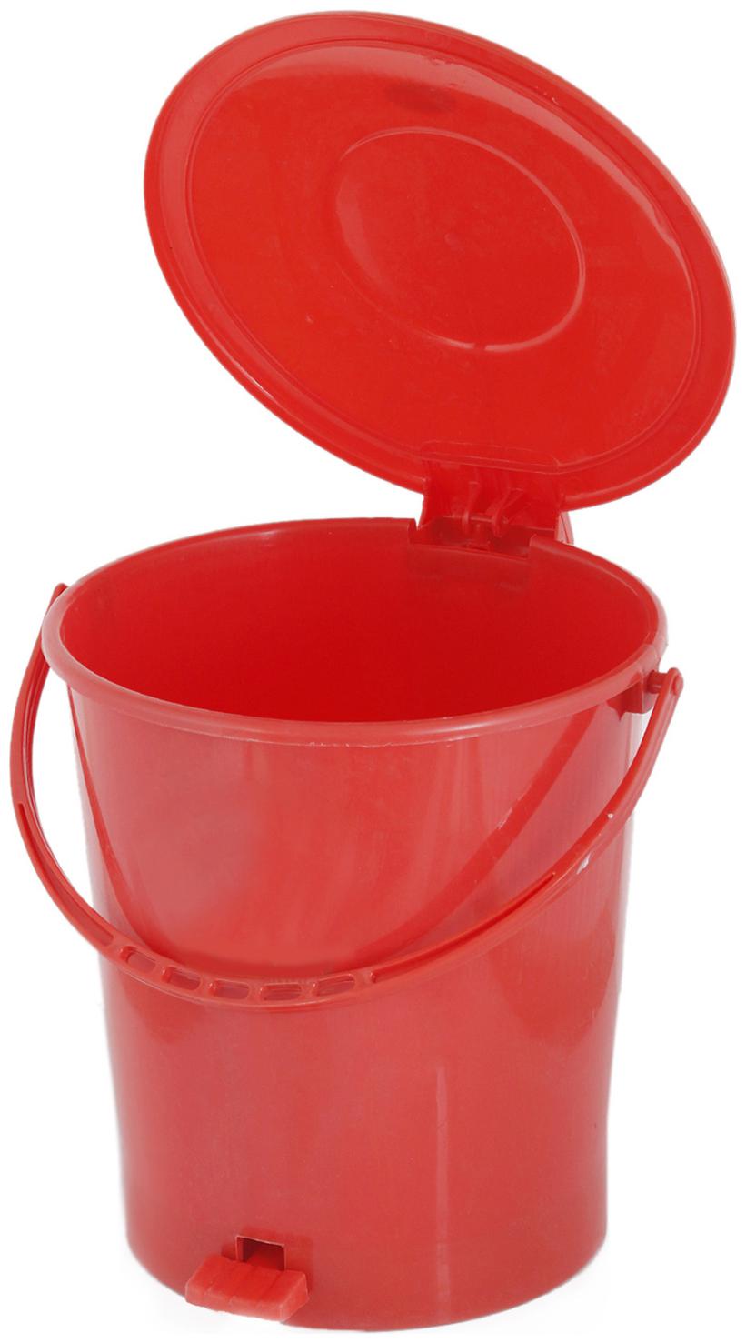 

Kuber Industries Plastic Dustbin Garbage Bin with Handle 10 L (Red) - CTHH16359