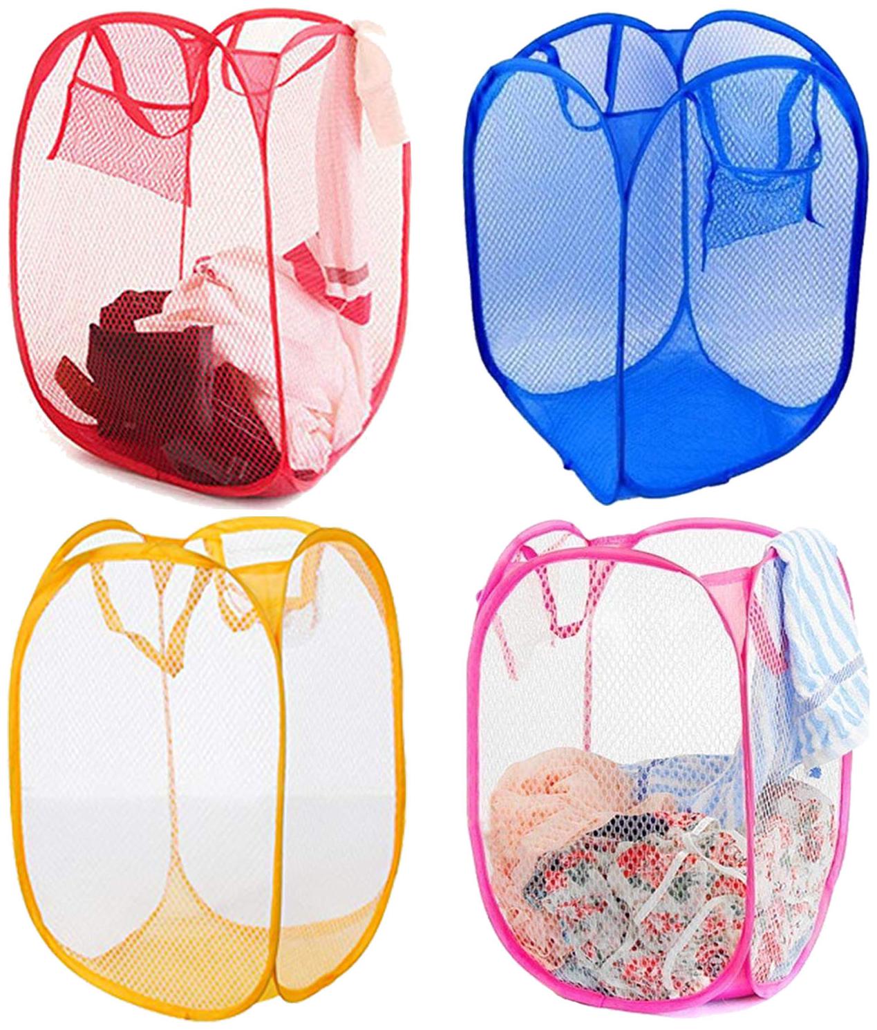 

Kuber Industries Nylon Multi Laundry Basket ( Set of 4 )
