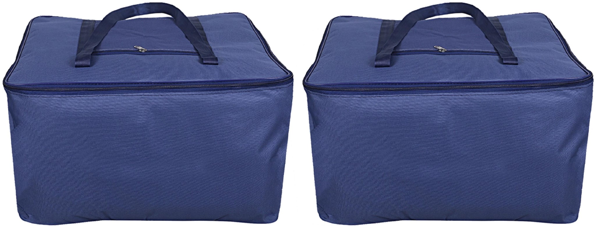 

Kuber Industries Rexine 2 Pieces Jumbo Underbed Moisture Proof Storage Bag with Zipper Closure and Handle (Blue)- CTHH12756