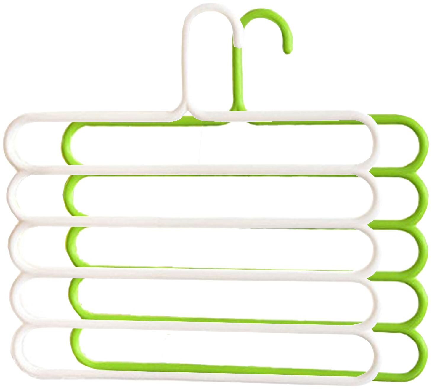 

Kuber Industries Plastic 2 pcs Multi-purpose Hangers for Wardrobe (Multi) CTHH10222