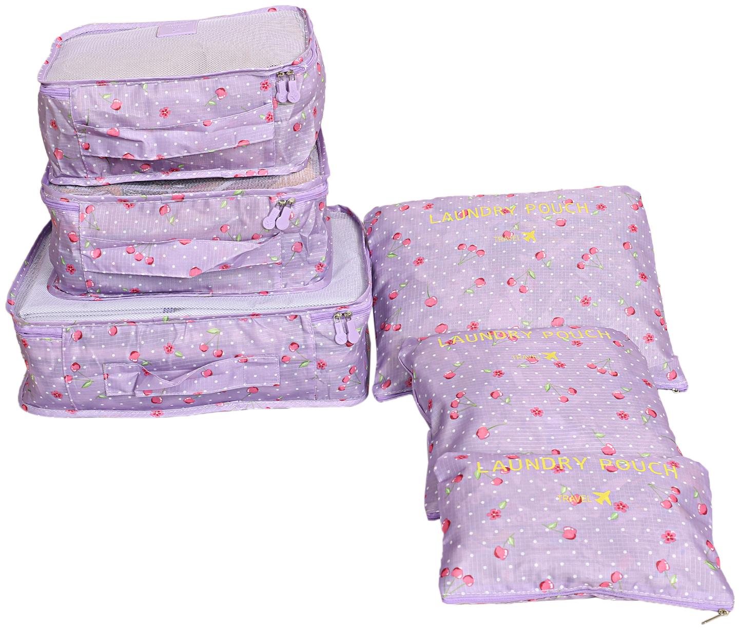 

Kuber Industries Nylon Purple Laundry Basket ( Set of 6 )
