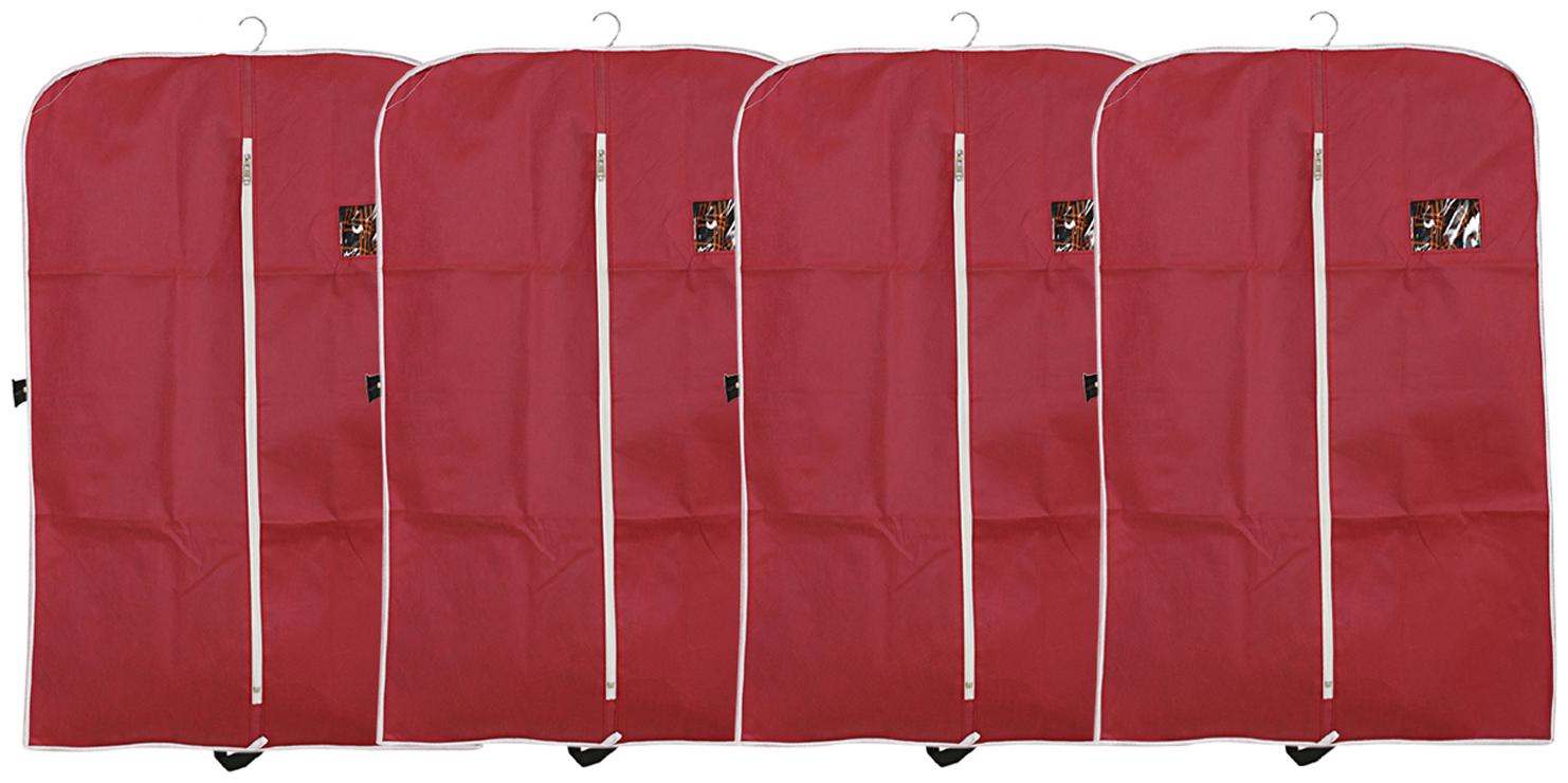 

Kuber Industries 4 pcs Non Woven Coat Blazer Cover (Maroon) CTHH10115