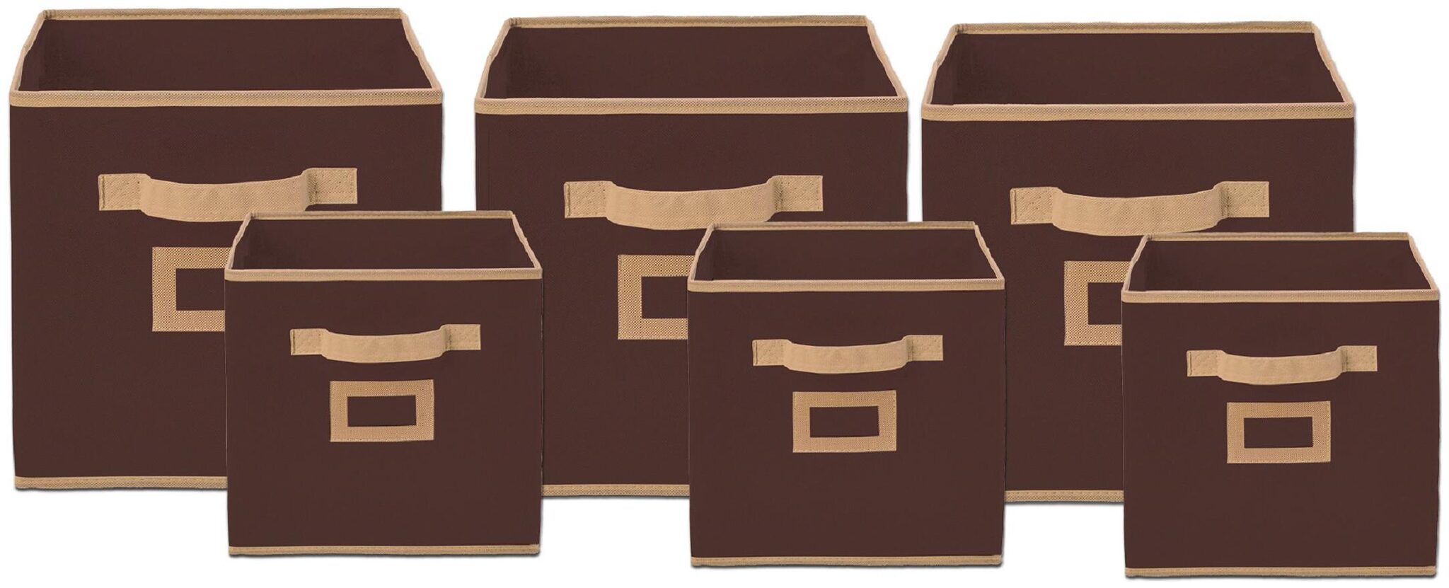 

Kuber Industries Non Woven 6 pcs Small Large Foldable Storage Organiser Cubes Boxes (Coffee) - CTHH17071
