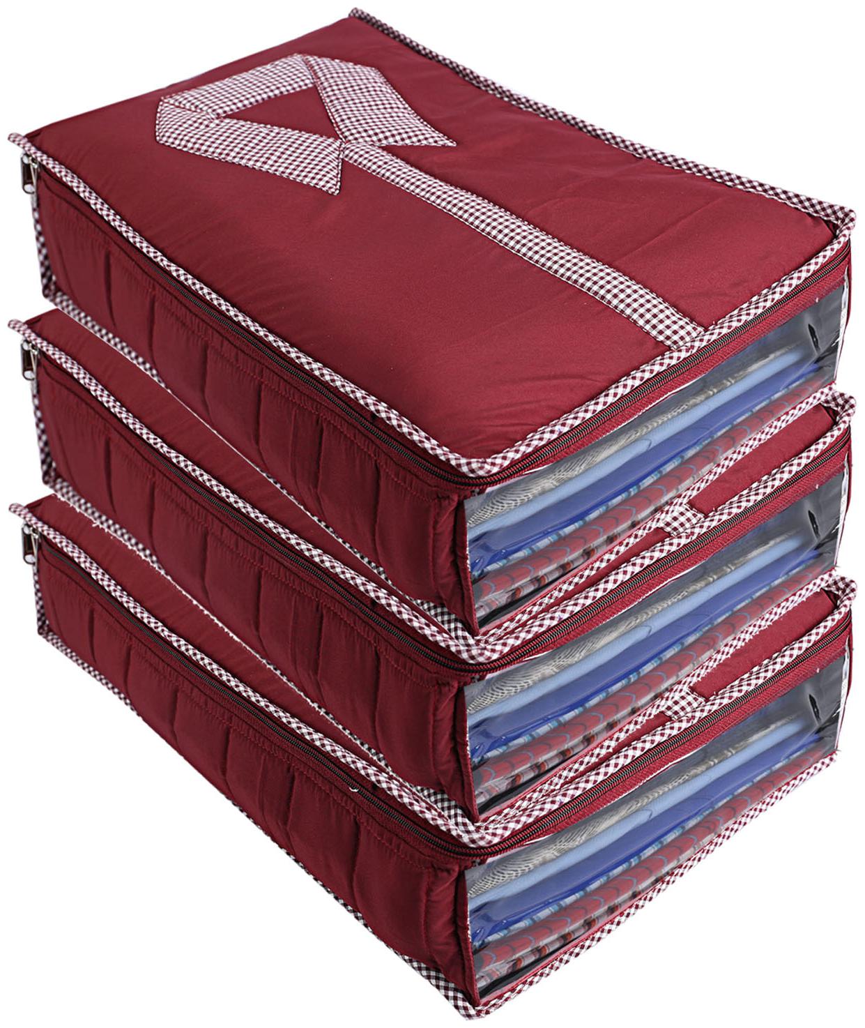 

Kuber Industries 3 pcs Cotton Shirt Cover (Maroon) - CTHH18790
