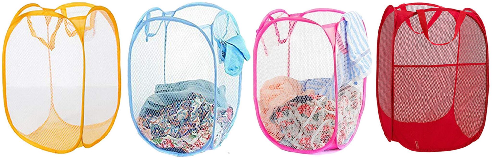 

Kuber Industries Nylon Multi Laundry Basket ( Set of 4 )