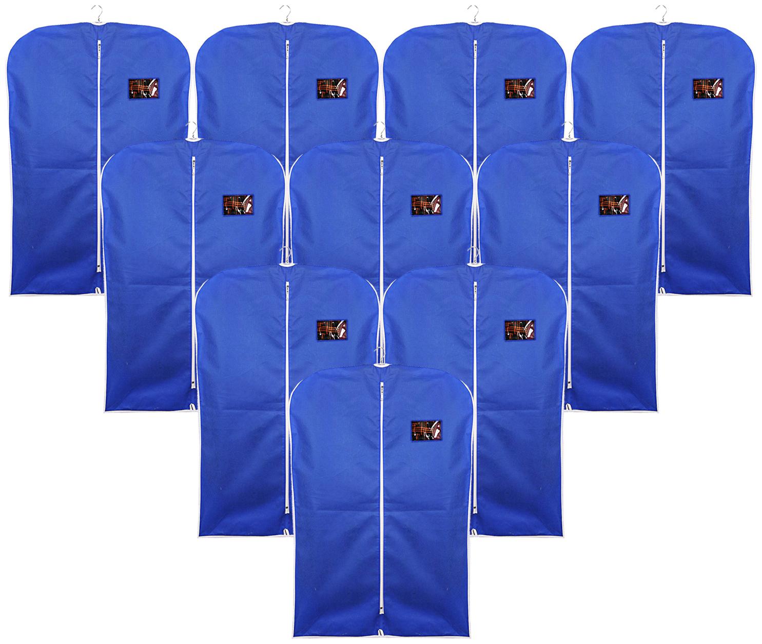 

Kuber Industries Non- Woven 10 pcs Hanging Garment Cloth Coat Cover for Kids (Blue) - CTHH14692