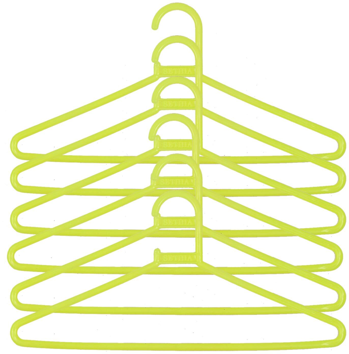 

Kuber Industries Plastic 6 pcs Hanger Set for wardrobe (Orange) CTHH10974
