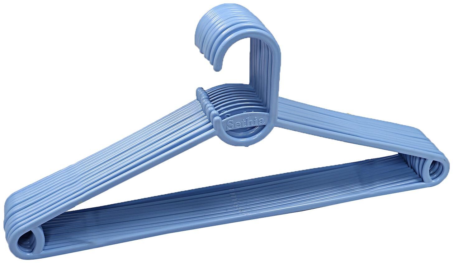 

Kuber Industries Plastic 6 pcs Hanger Set for wardrobe (Purple) CTHH11036
