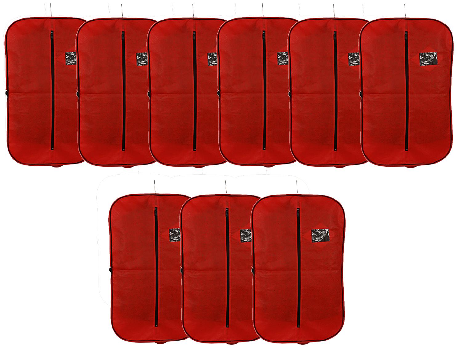 

Kuber Industries Non woven 9 pcs Foldable Men s Coat Blazer Cover (Red) - CTHH10810