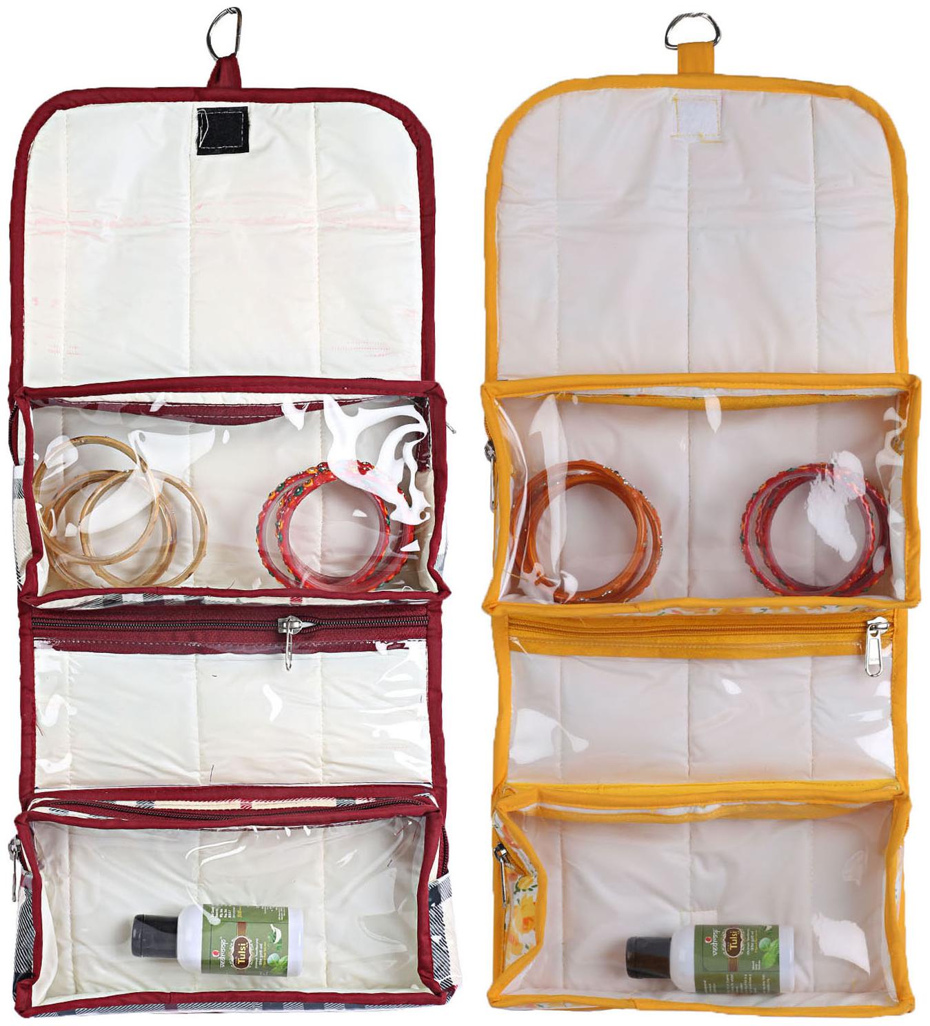 

Kuber Industries Rexene 2 pcs Foldable Travelling Organiser (Cream Yellow) - CTHH10761