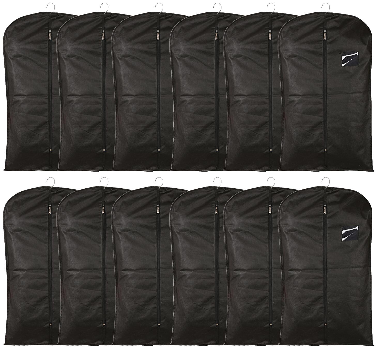 

Kuber Industries Non-woven 12 pcs Hanging Garment Cloth Cover For Kids (Black) - CTHH10783