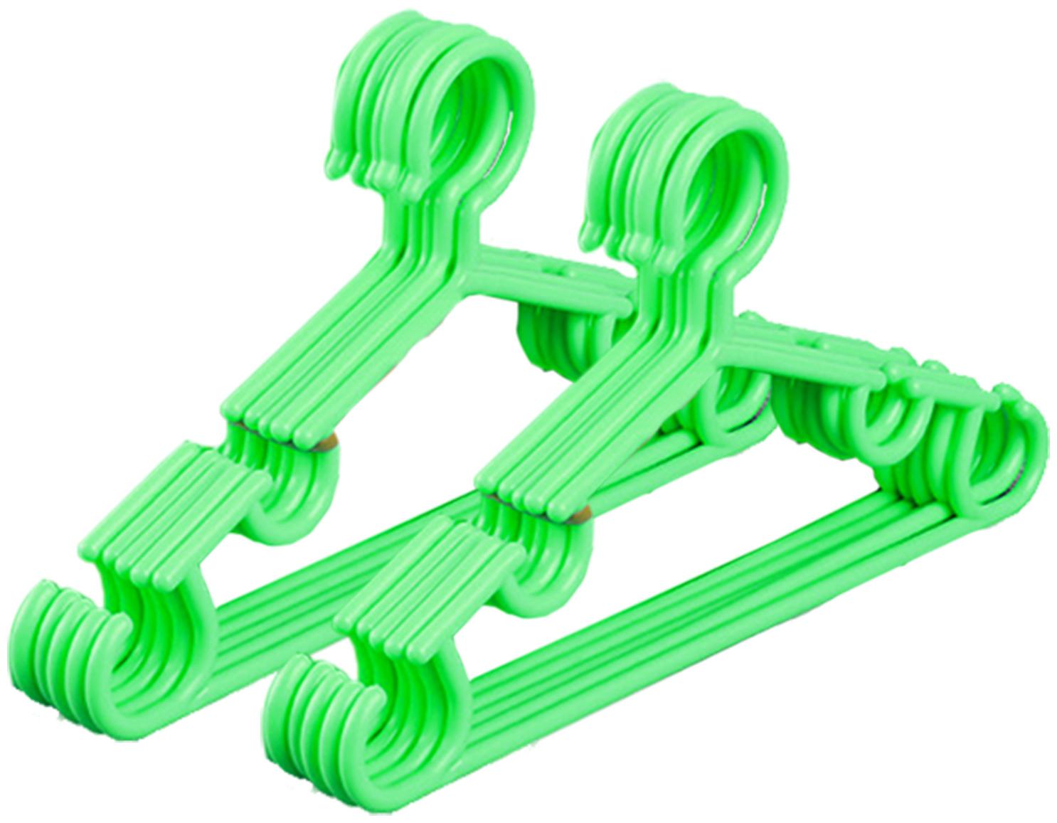 

Kuber Industries Plastic 10 pcs Baby Hanger Set for Wardrobe (Green) - CTHH18530