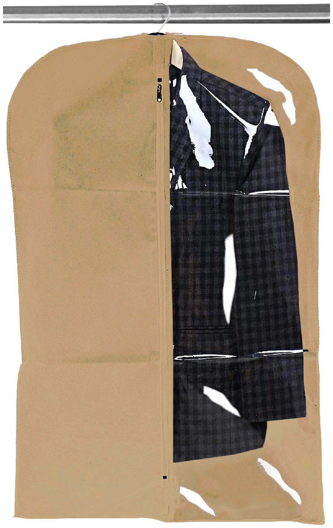 

Kuber Industries Half Transparent Non Woven Men s Coat Blazer Cover (Brown) - CTHH14663