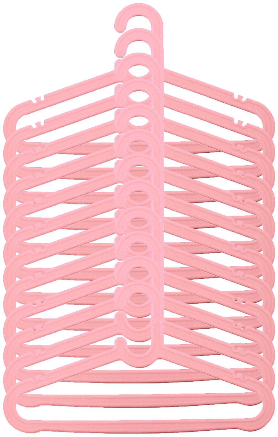 

Kuber Industries Plastic 12 pcs Hanger Set for Wardrobe (Light Pink)- CTHH12982