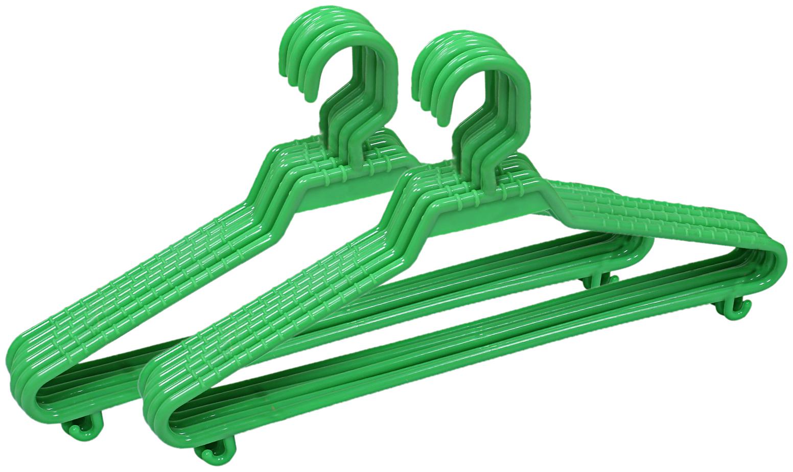 

Kuber Industries Plastic 12 pcs Hanger Set for wardrobe (Green) CTHH19492