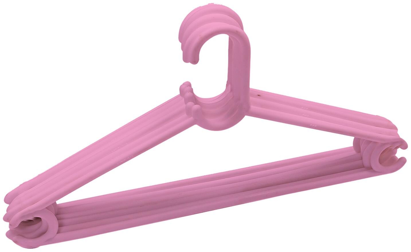 

Kuber Industries Plastic 6 pcs Hanger Set for Wardrobe (Pink)- CTHH13004