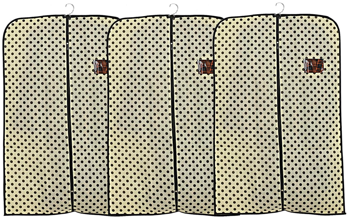 

Kuber Industries 3 pcs Non Woven Coat Blazer Cover (Cream) CTHH10121