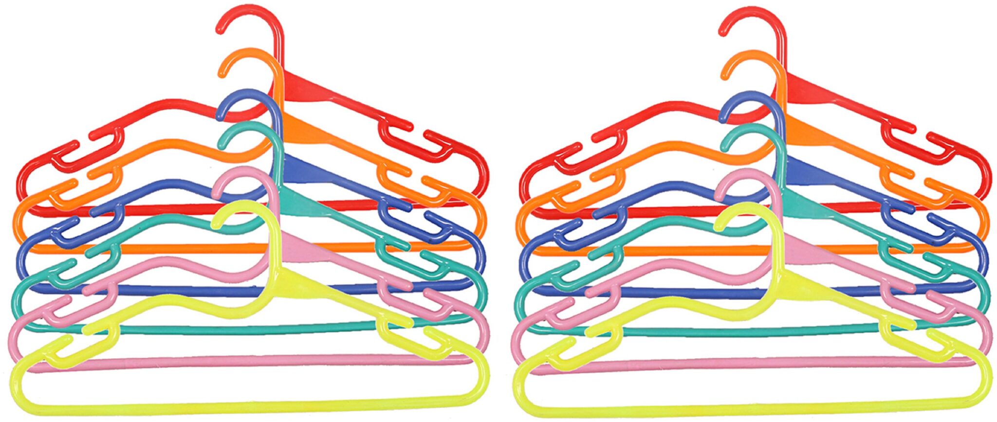 

Kuber Industries Plastic 12 pcs Hanger Set for wardrobe (Multi) CTHH19580