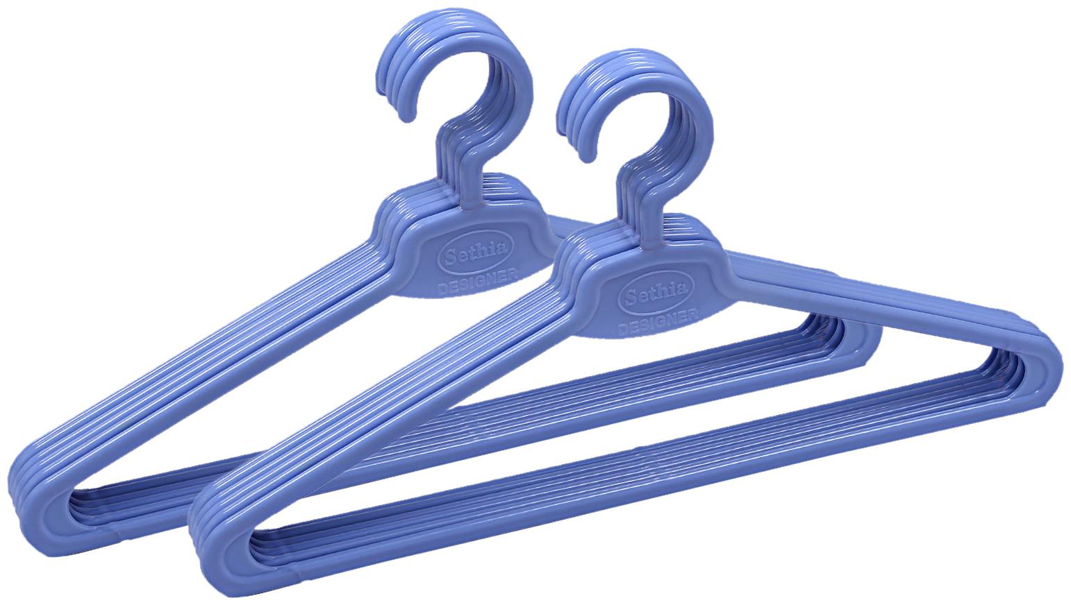 

Kuber Industries Plastic 12 pcs Hanger Set for wardrobe (Purple) CTHH19508