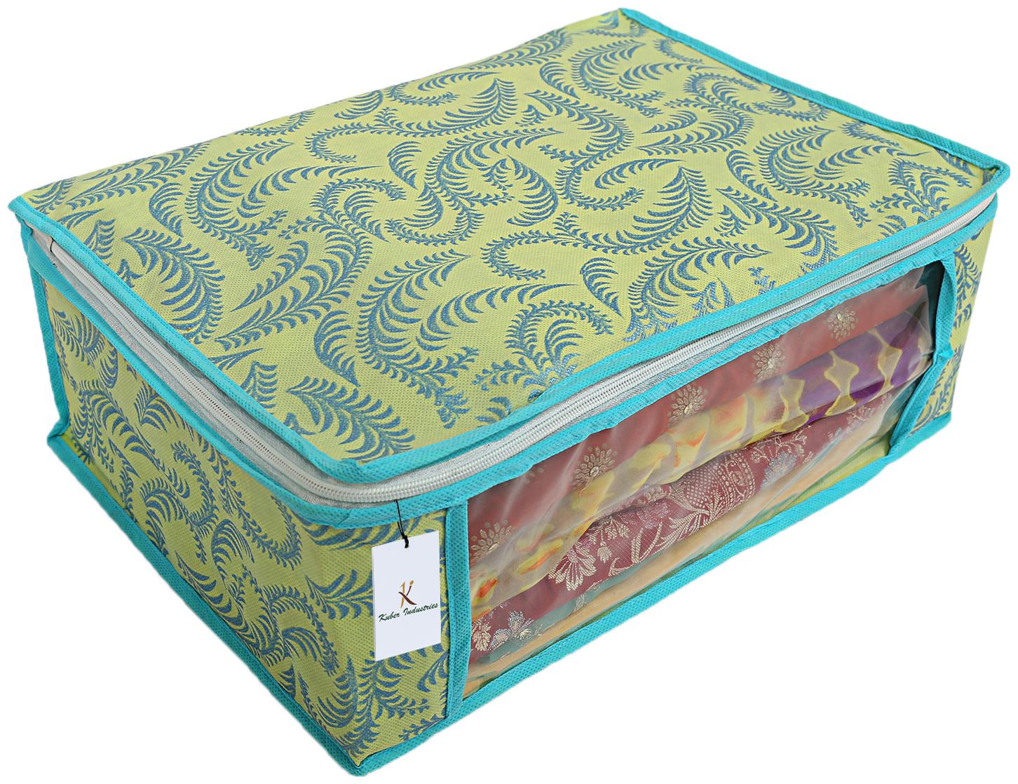 

Kuber Industries 1 Piece Non Woven Saree Cover Set Green 7 Inches Height CTHH11473