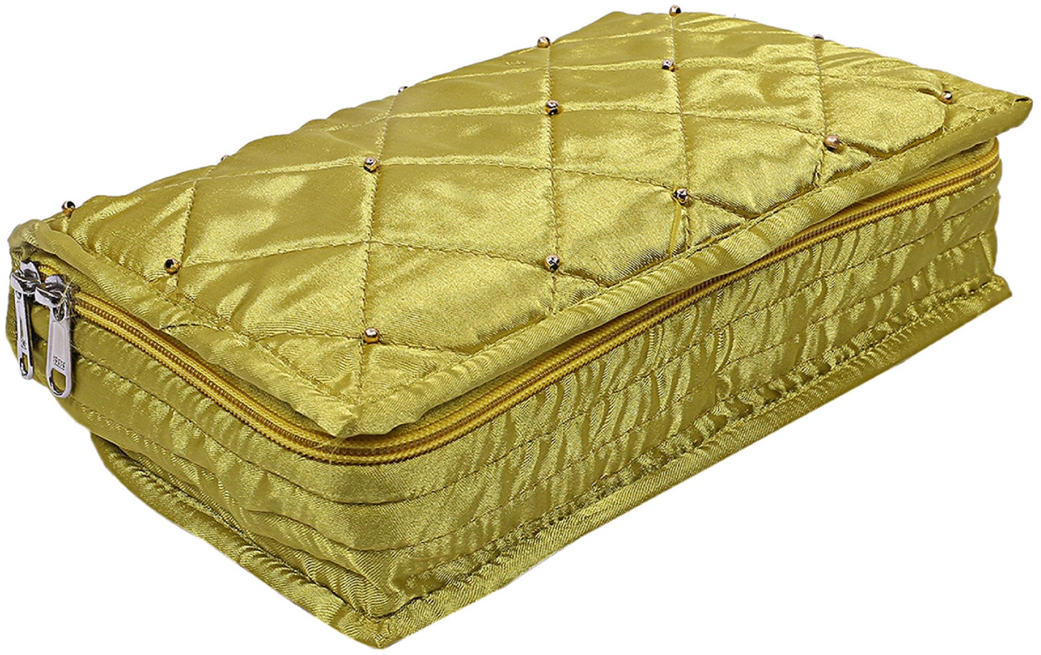 

Kuber Industries Satin Jewellery Kit organiser (Green) - CTHH11283