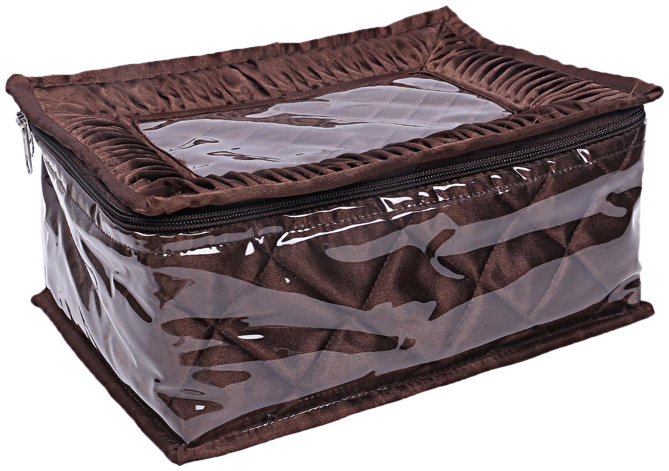 

Kuber Industries Laminated Satin Locker Jewellery Kit (Brown) 12 Pouches - CTHH12717