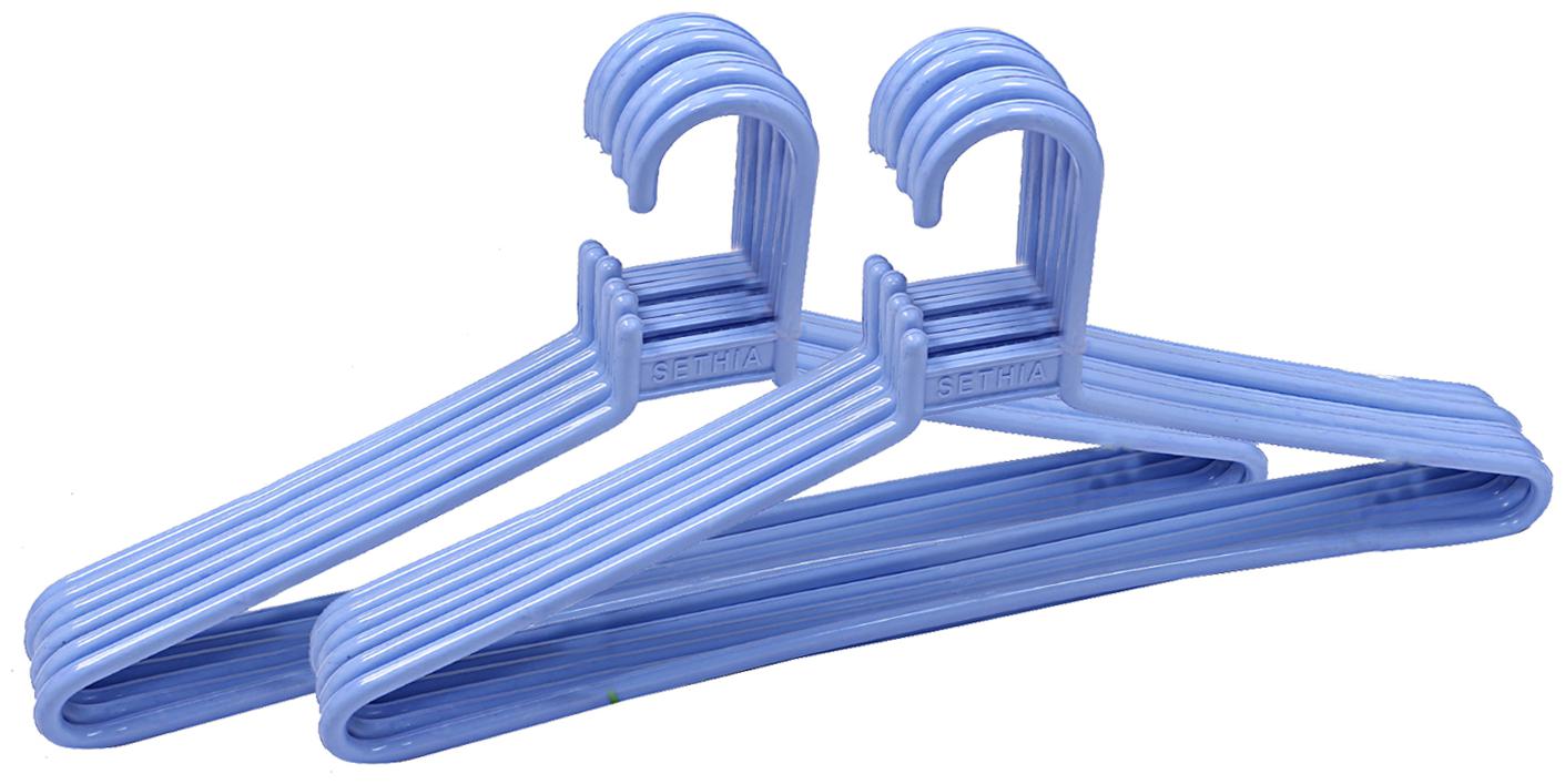 

Kuber Industries Plastic 12 pcs Hanger Set for wardrobe (Purple) CTHH10966