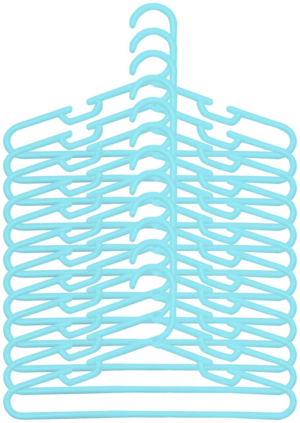 

Kuber Industries Plastic 12 pcs Baby Hanger Set for Wardrobe (Light Blue)- CTHH22445