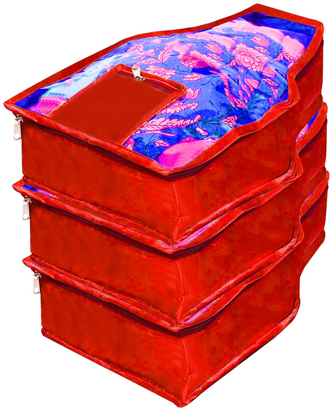 

Kuber Industries 3 Pieces Non Woven Blouse Cover Set (Red) - CTHH13831