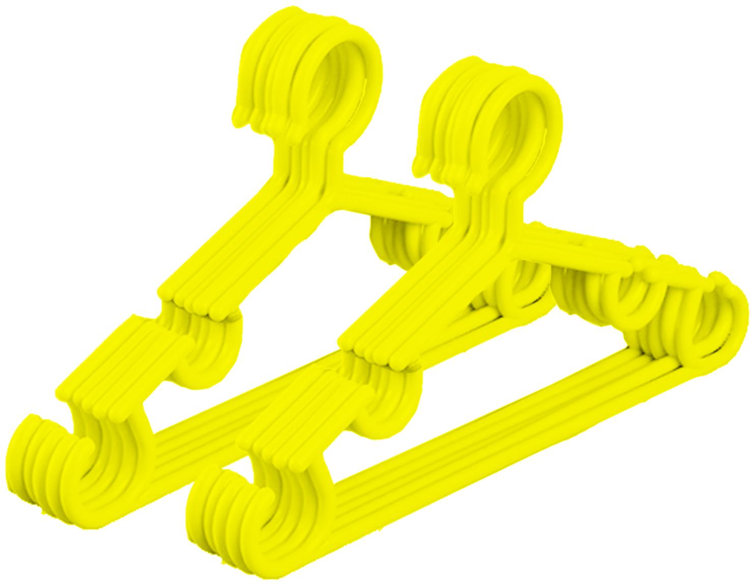 

Kuber Industries Plastic 10 pcs Baby Hanger Set for Wardrobe (Yellow) - CTHH18525