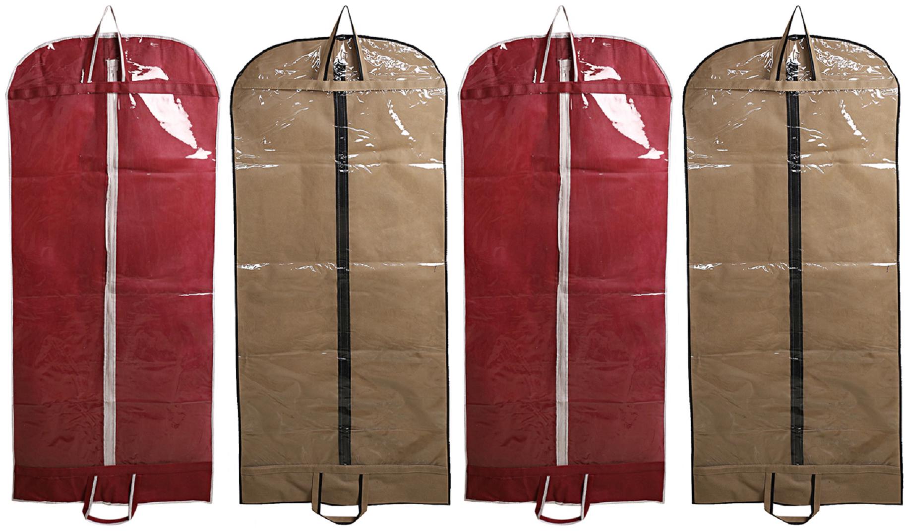 

Kuber Industries Non Woven 4 pcs Long Suit Sherwani Cover (Brown Maroon) - CTHH10860