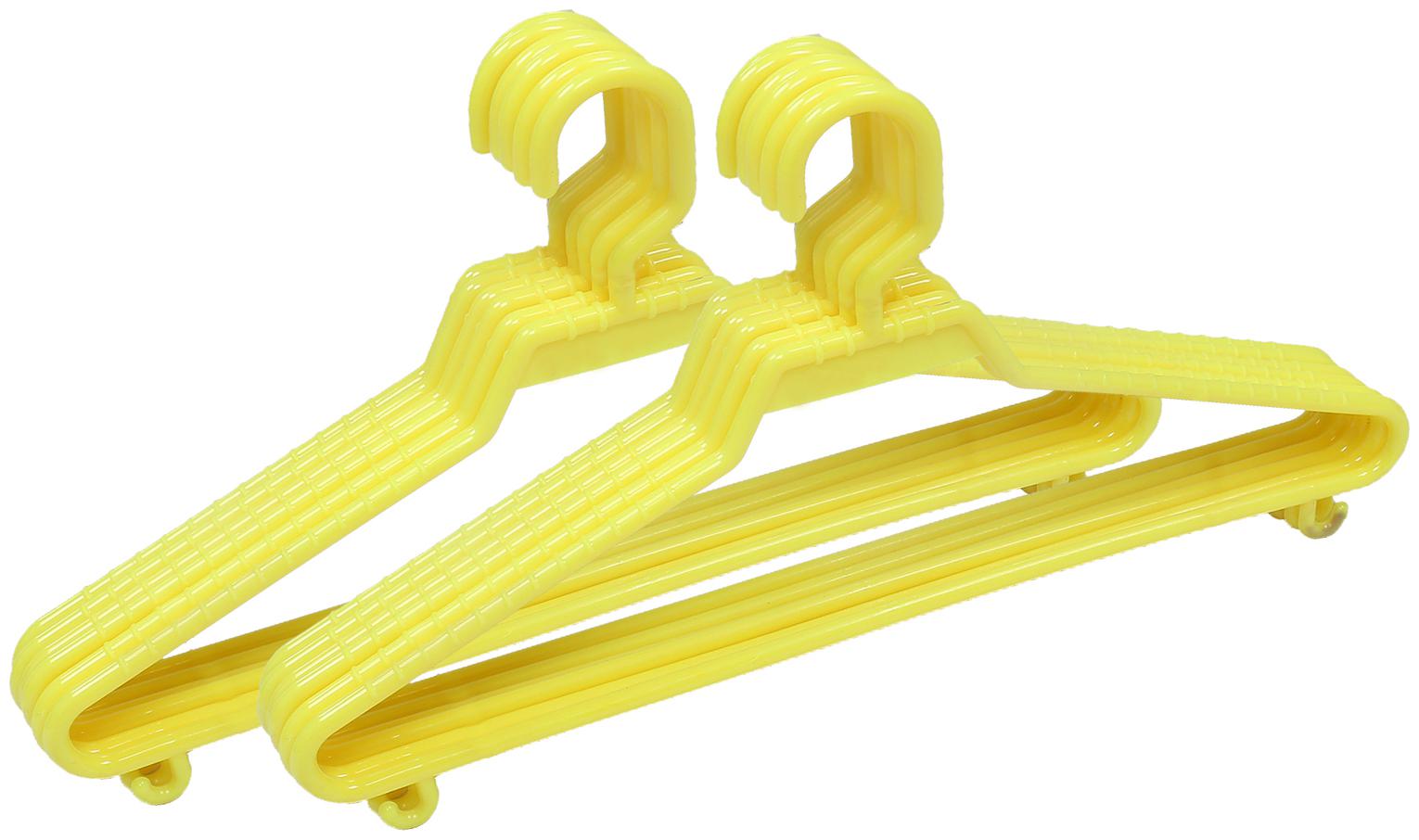 

Kuber Industries Plastic 12 pcs Hanger Set for wardrobe (Yellow) CTHH19486