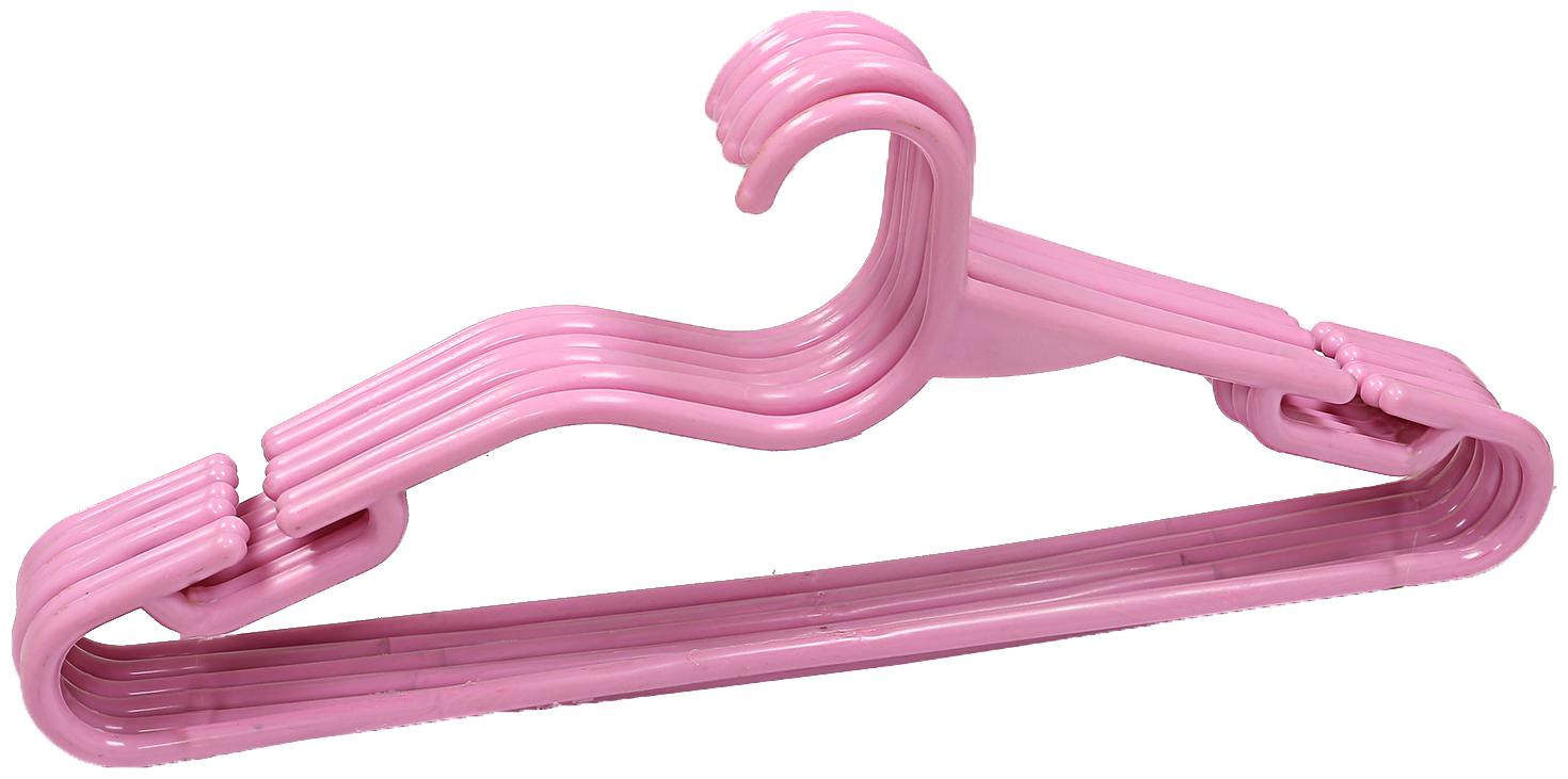 

Kuber Industries Plastic 6 pcs Hanger Set for wardrobe (Pink) CTHH19562