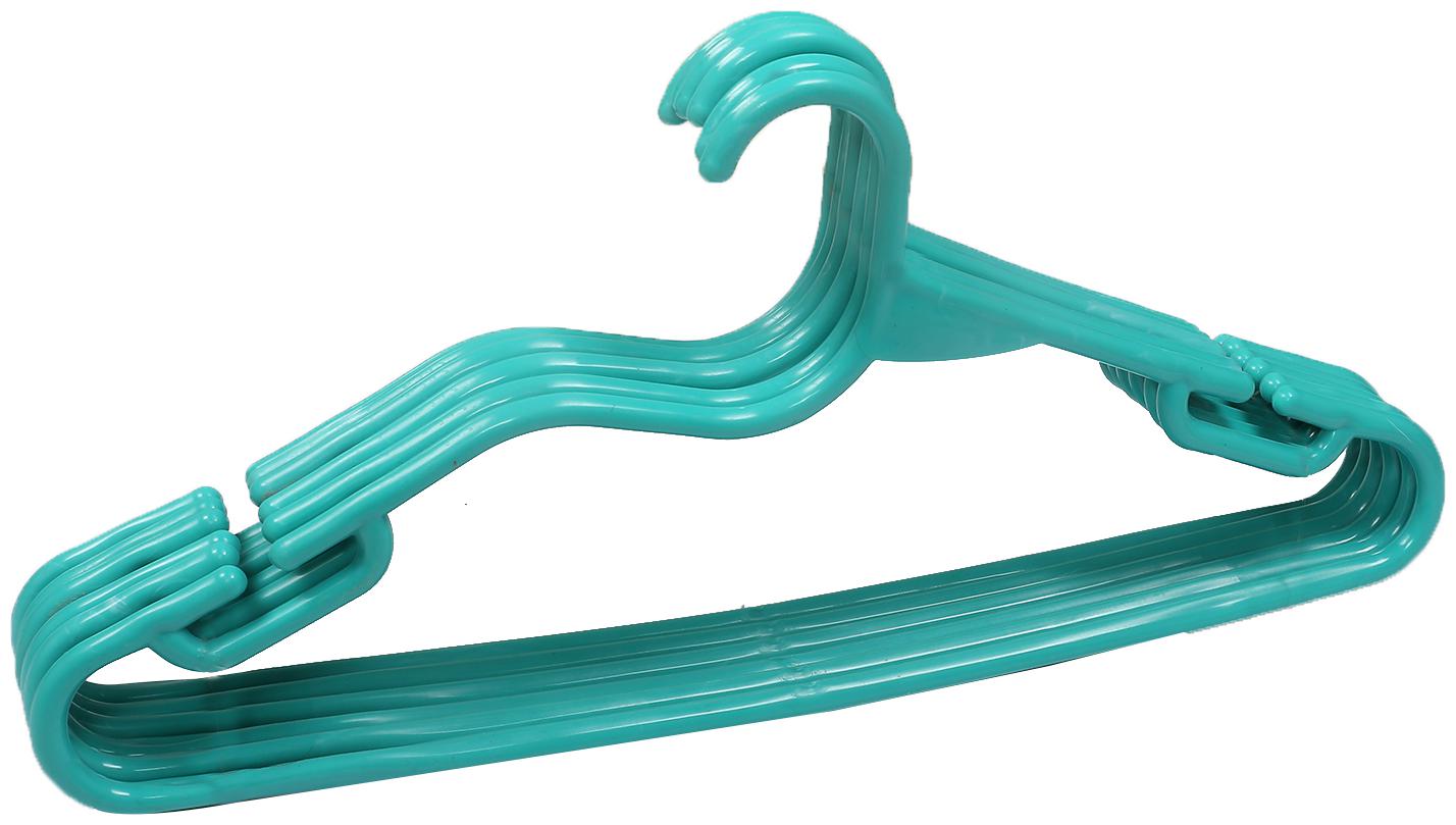 

Kuber Industries Plastic 6 pcs Hanger Set for wardrobe (Sea Green) CTHH19565